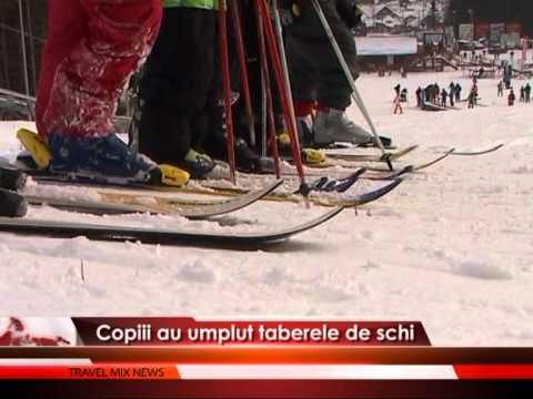 Copiii au umplut taberele de schi