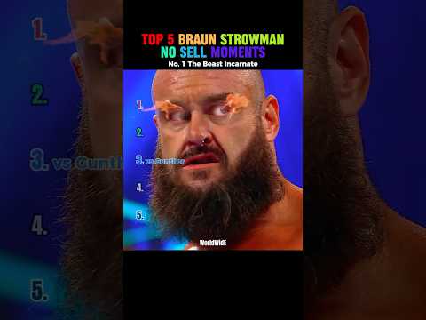 Top 5 BRAUN STROWMAN No Sell Moments #BraunStrowman #WWE #WWEShorts
