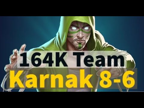 164K Team! Unlocking Karnak, Nexus 8-6 - Beginner's Guide, Marvel Strike Force - Free to play