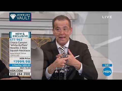 Chaco Canyon Couture "White Buffalo" Howlite 2Row Squash...