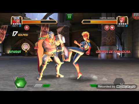 Marvel Contest Of Champions - 4☆ Thor 5050 X Capitã Marvel Realm Of Legends - 5 Quebra de armadura