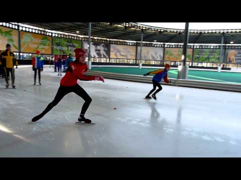 Twan Kok 100m.Schaatsen 20-3-11