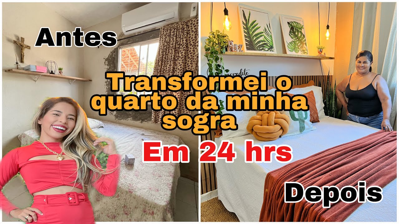 Transformei o quarto da minha sogra em 1 dia 😱 ficou incrível, fácil e rápido gastando pouco - vlog