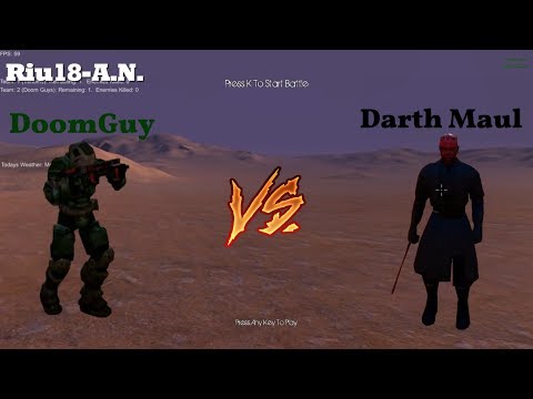 Ultimate Epic Battle Simulator, Darth Maul VS Doomguy