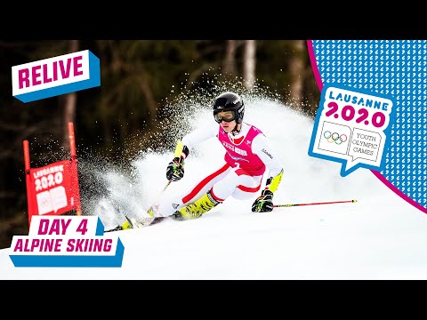 RELIVE - Alpine Skiing - Giant Slalom Run 1 - Day 4 | Lausanne 2020