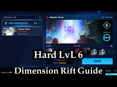 Dimension Rift Guide !!! LVL 6 !!! Best Team and How to Win