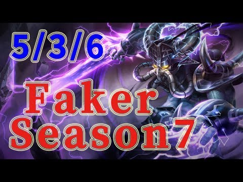 SKT T1 Faker Kassadin MID vs Vladimir Patch 7.17