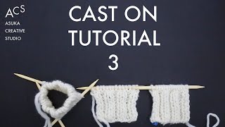 【保存版】2目ゴム編の作り目 完全マニュアル 〈 作り目③〉 (Cast on tutorial 3 / 2×2 Ribbing ) 別くさりを使う方法＿指でかける方法＿輪に編む方法