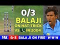 Thrilling Bowling 🔥 by Balaji vs Pakistan | Ind vs Pak 5th odi 2004 | Lakshmipathy Balaji W W W 🔥😱