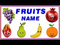 Kids Learning Fruits Name Fruits Name In English With Spelling ABC Fruits Name A To Z Fruits