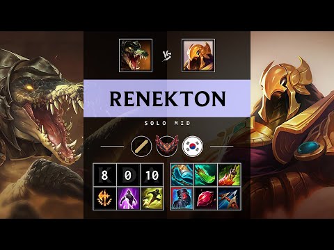 Renekton Mid vs Azir - KR Grandmaster Patch 25.13