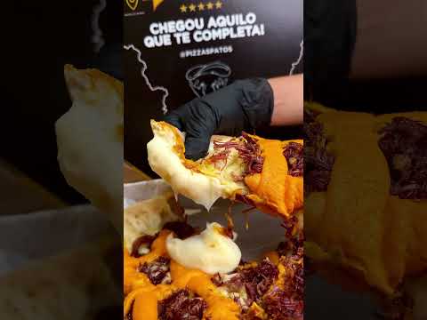 Pizza de Carne Seca com Cheddar🍕💛 #patospizzas