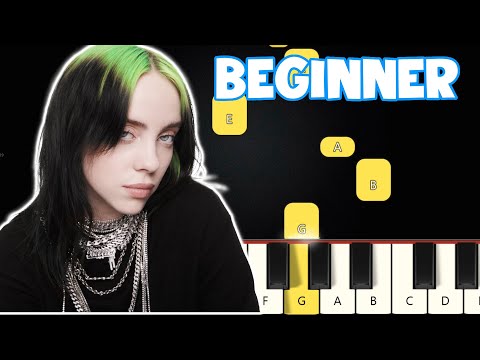 Ocean Eyes - Billie Eilish | Beginner Piano Tutorial | Easy Piano