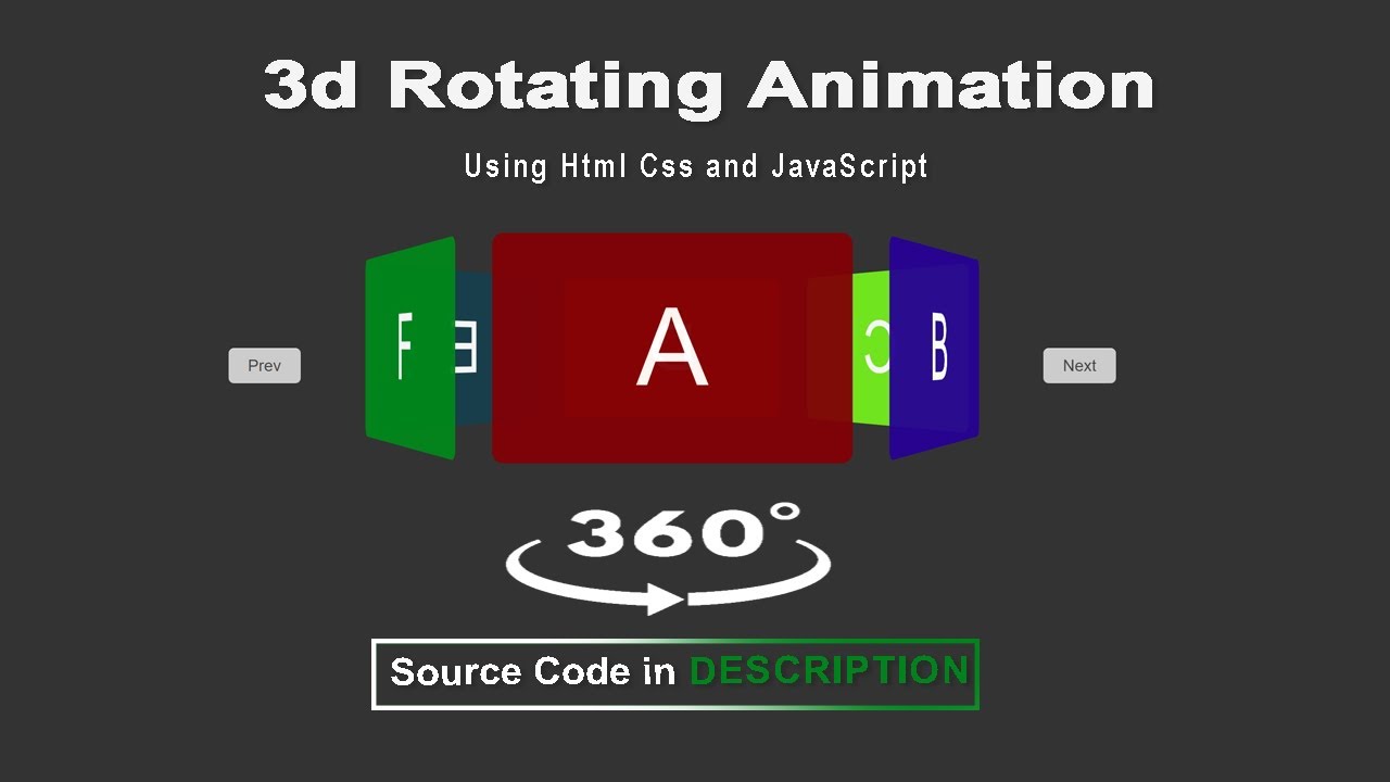 3d Rotating Animation using Html CSS and JavaScript | An Introduction to CSS 3-D Transforms