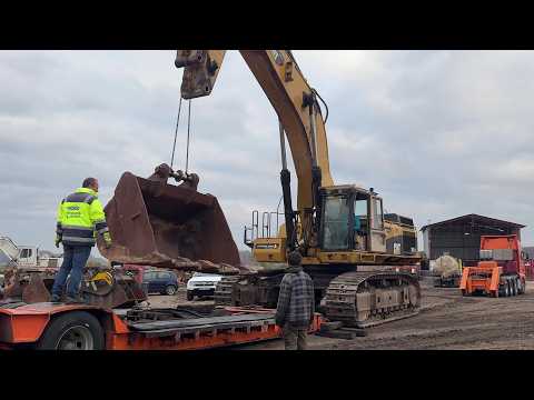 Transporting To The Quarry The Cat 375 Excavator And Return The Cat 349E - Sotiriadis/Labrianidis 4k
