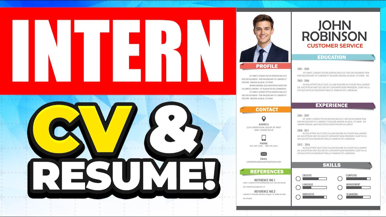 INTERNSHIP CV & RESUME! (How to Write One That Gets You Hired) INTERN CV Template + Examples!