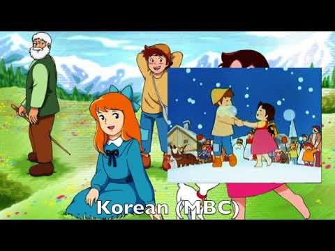 Heidi Japanese Opening Multilanguage Comparison
