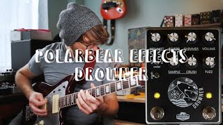Video thumbnail for Writing With The Polarbear Effects: DROWNER Fuzz/BitCrusher/Reverb by SpiralCasterPlaysPedals