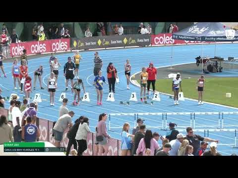Girls U12 80m Hurdles Timed Final 1: 2022/23 State Track and Field Championships