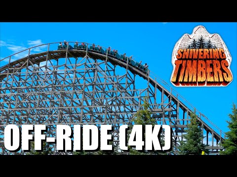 Off-ride footage of a Shivering Timbers train