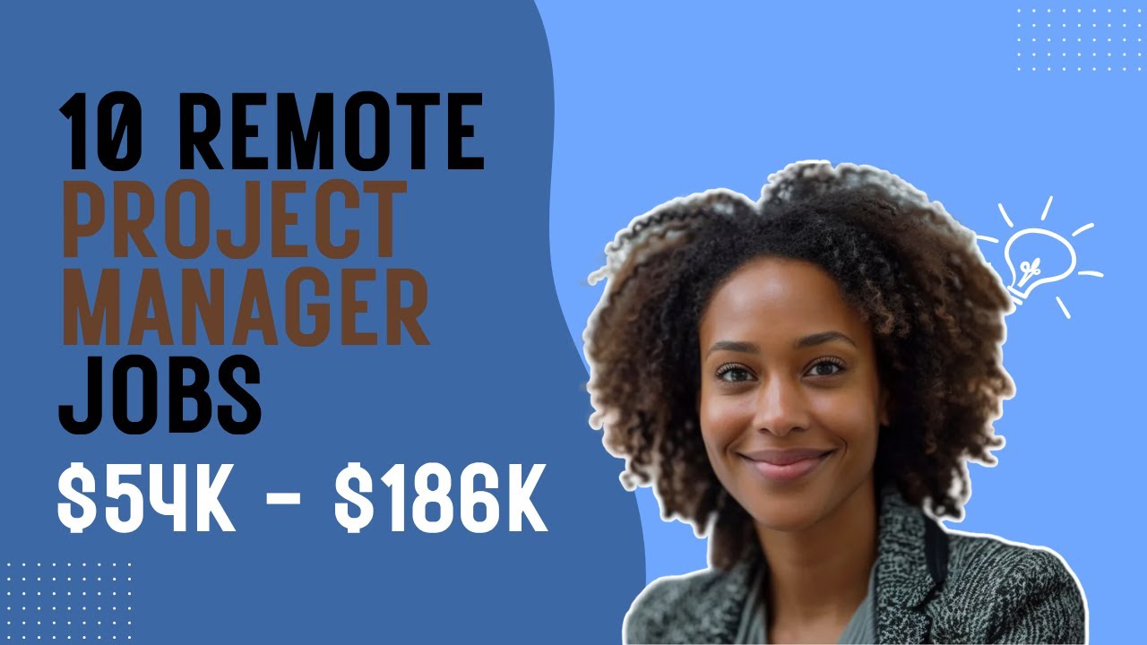 10 Remote Project Manager Jobs #workfromhome   #remotework