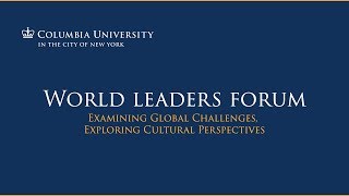 Doris Leuthard, President of Switzerland, at the Columbia University World Leaders Forum