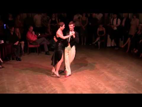  Cecilia Gonzalez  and  Jean Sebastien Rampazzi  are  dancing  to  the  tango  "  Oblivion  "  by  Cuarteto Darsena Sur  in  2015