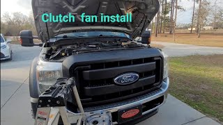 Changing  my Fan clutch on my 6.7 F550 Ford 2014