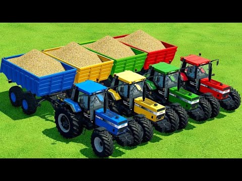 Harvesting And Load Sugarcane With Case Tractors - Farming Simulator 22