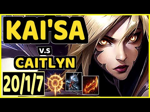 COMP (KAI'SA) vs CAITLYN - 20/1/7 KDA BOTTOM ADC CHALLENGER GAMEPLAY - EUW