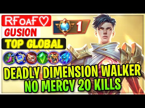 Deadly Dimension Walker No Mercy 20 Kills [ Top Global Gusion ] Rғᴏᴀғ♡ - Mobile Legends Build