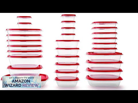 Rubbermaid 60-Piece Food Storage Containers with Lids Microwave and Dishwasher Safe Red Review