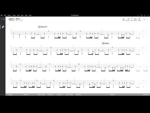 Black ( Pearl Jam ) ,Tablatura e base Senza Basso - Backing bass track - NO BASS