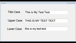 Upper Lower Proper Case Change Text Box VB.NET