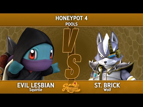 Honeypot 4 Pools - Evil Lesbian (Squirtle) Vs. St. Brick (Wolf)