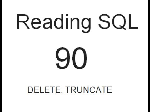 Delete Truncate Sql Tutorial 90