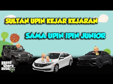 Sultan Upin Ipin dan JUNIOR Kejar Kejaran dengan MOBIL MUSUH - GTA V Upin Ipin Episode Terbaru 604