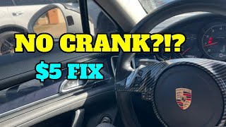 My Porsche Panamera Wouldn’t Crank… The $5 Fix