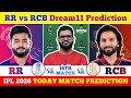 RR Vs RCB 2026 Dream11 Prediction RR Vs RCB Today Match Prediction IPL 2026 Match 16