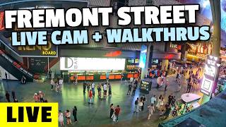 LIVE from Fremont Street in DOWNTOWN LAS VEGAS With Fremont Street WALKTHRU'S ||| 24/7 Live Cam live webcam