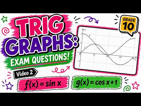 Trig Graphs Exam Questions | Grade 10 CAPS Maths | Video 2