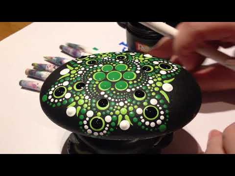 How to paint a dotting/mandala Rock.