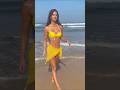Disha Patani At Beach Bollywood Celebrity Bikini Shorts