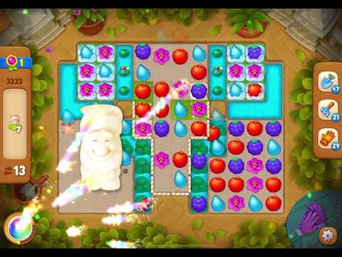 GardenScapes Level 3233 no boosters (21 moves)