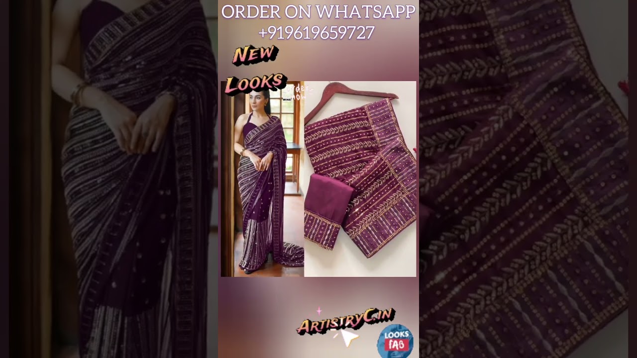 Latest Georgette Saree for Party under 1100? Shop Akshara Style New Saree 2025! WhatsApp +919619659727