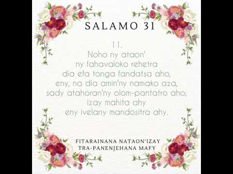 SALAMO 31 [Baiboly Malagasy]