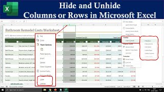 Excel for Beginners: How to Hide and Unhide Columns and Rows