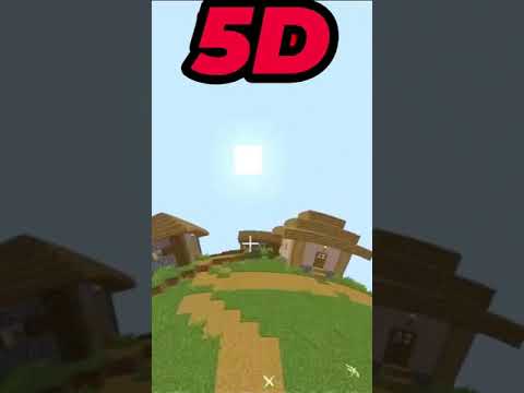 Playing Minecraft in 6D, 5D, 4D, 3D, 2D and 1D #minecraft #mcpe #shorts #minecraftshorts #addon
