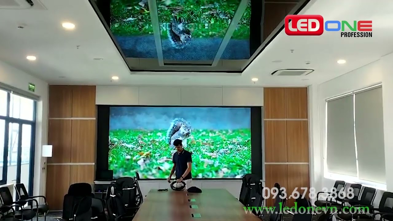 Trường THCS & THPT Quốc tế Thăng Long | Ledone thi công dự án màn hình Led P2.5 phòng Họp trực tuyến