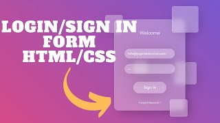 Download the video "How To Create Login Form In HTML and CSS | Make Sign In Form Design #html #css #login #form"